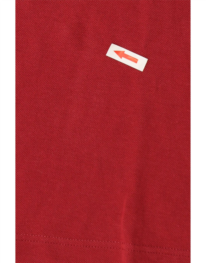 Cămașă polo Fred Perry pentru bărbați, bumbac burgundy mare