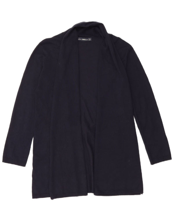 Pulover cardigan deschis pentru femei Zara UK 10 Mic, viscoză, albastru