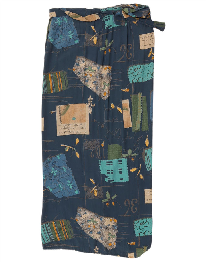 Fusta W30 Vintage pentru femei, albastru bleumarin, mozaic