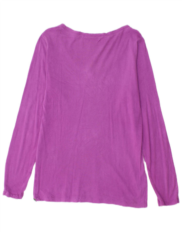 EDDIE BAUER Top pentru femei cu mânecă lungă UK 14 Bumbac violet mediu
