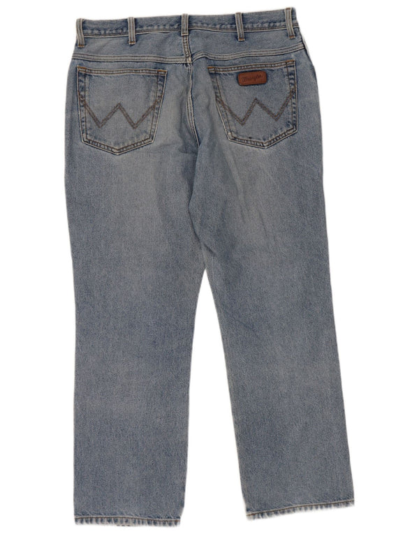 Blugi drepți Wrangler pentru bărbați, cu ajustare normală, W36 L30, bumbac albastru