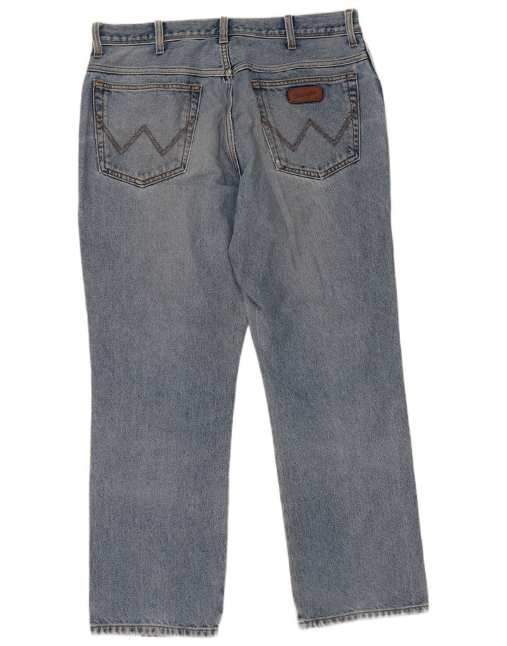 Blugi drepți Wrangler pentru bărbați, cu ajustare normală, W36 L30, bumbac albastru