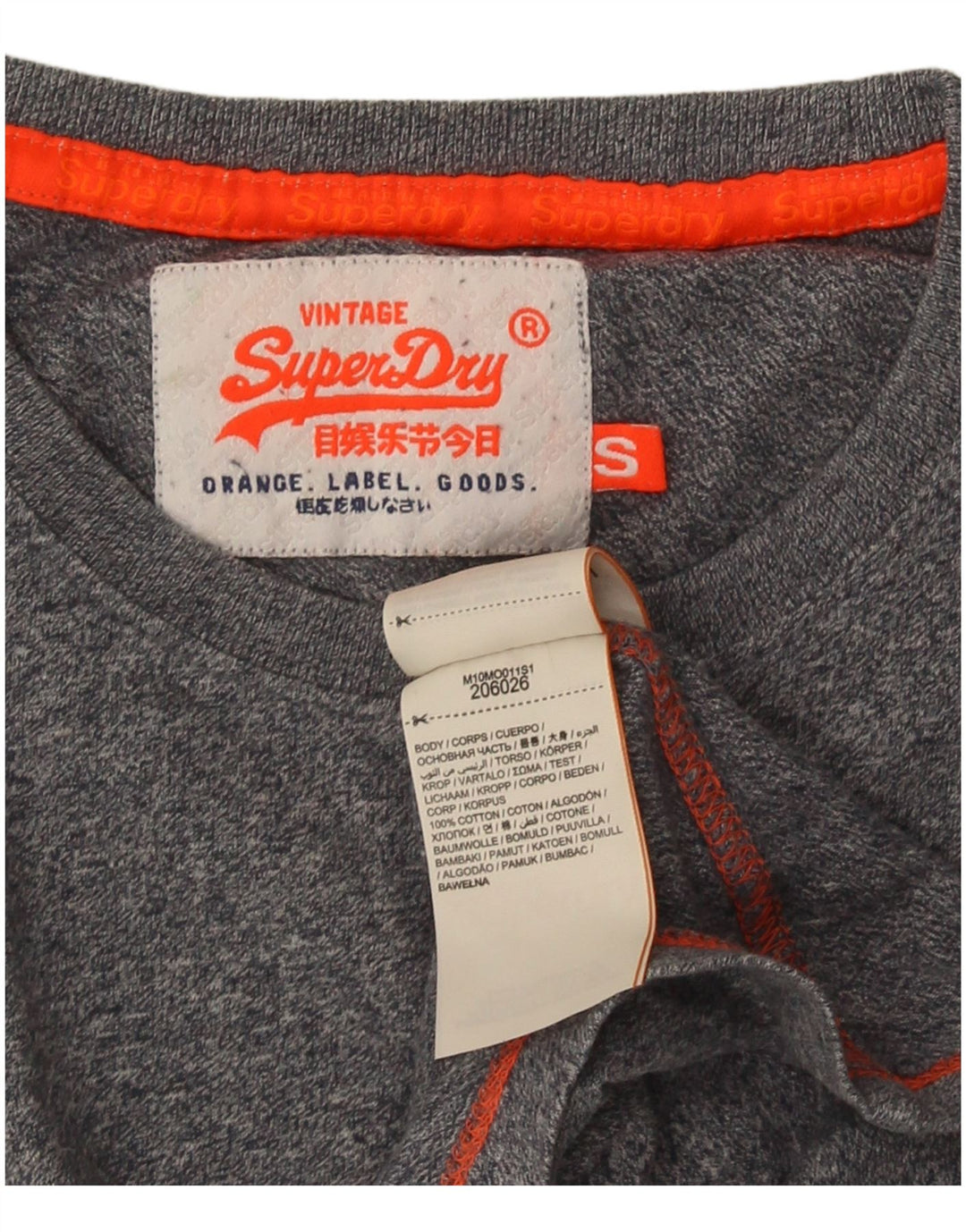 Tricou Superdry pentru bărbați Top mic, gri, bumbac cu pete