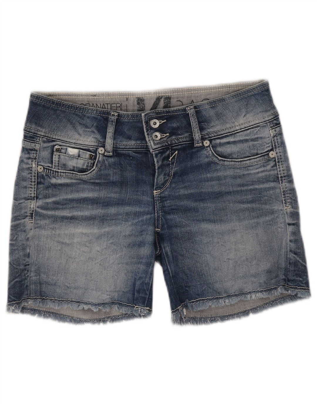 GAS Pantaloni scurți din denim pentru femei W27 Small Blue Bumbac