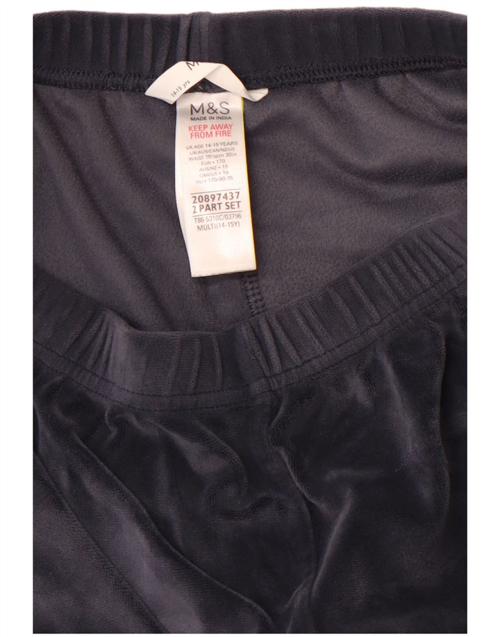 MARKS & SPENCER Pantaloni de trening grafic pentru fete Pantaloni de jogging 14-15 ani gri