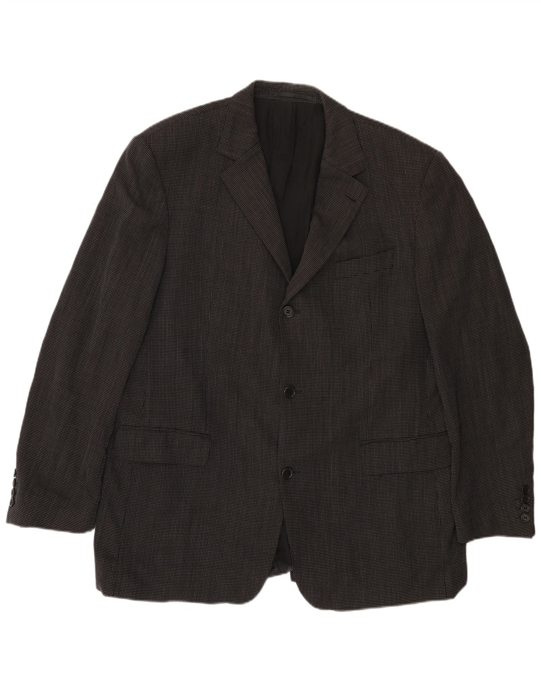 Blazer pentru bărbați HUGO BOSS cu 3 nasturi EU 56 3XL Lână cu pete negre