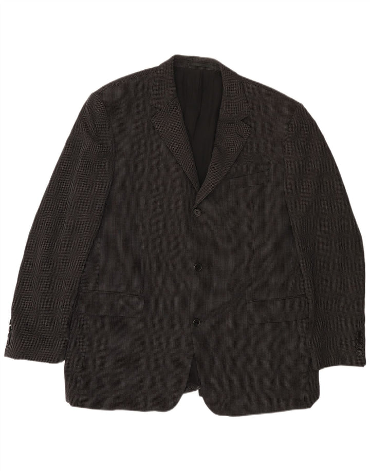 Blazer pentru bărbați HUGO BOSS cu 3 nasturi EU 56 3XL Lână cu pete negre