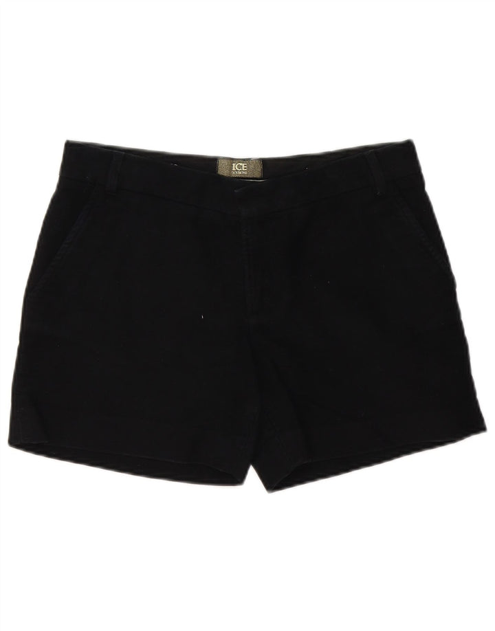 Pantaloni scurti chino grafic pentru femei Iceberg W30 bumbac mediu negru