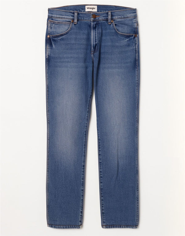 Blugi drepte pentru femei Wrangler Larston W29 L29 bumbac albastru