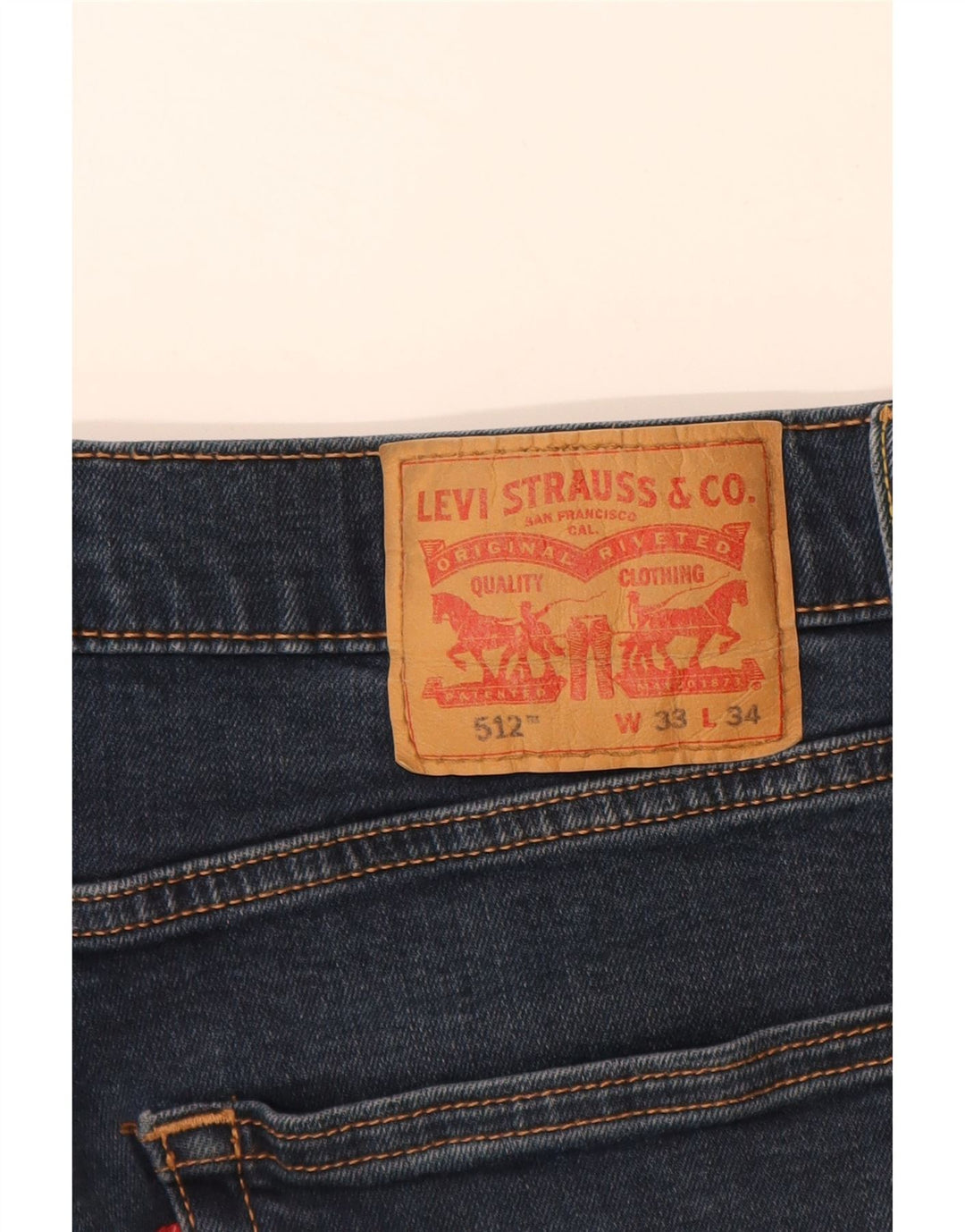 Jeans conici 512 Slim Tapered pentru bărbați LEVI'S W33 L32 bumbac bleumarin