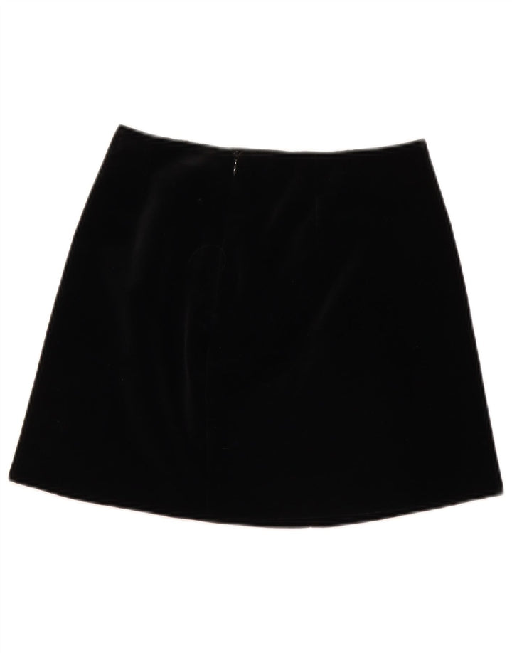 Moda Dossier Fustă Mini din velur pentru femei IT 42 Medium W28 Negru