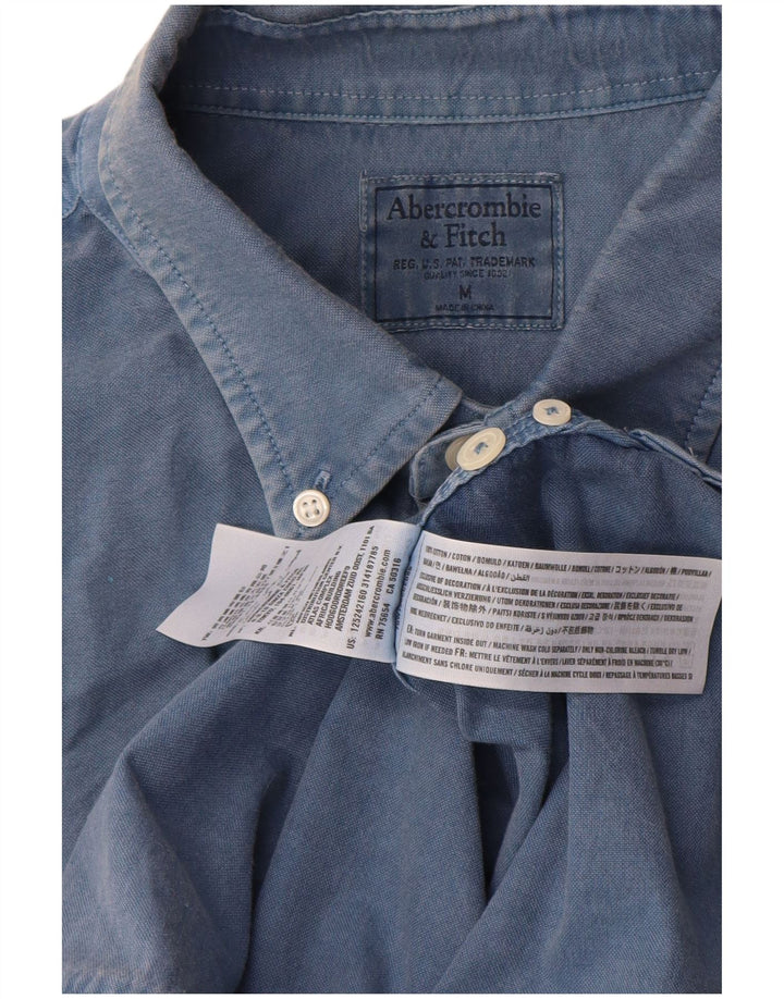 Cămașă pentru bărbați Abercrombie & Fitch, bumbac albastru mediu