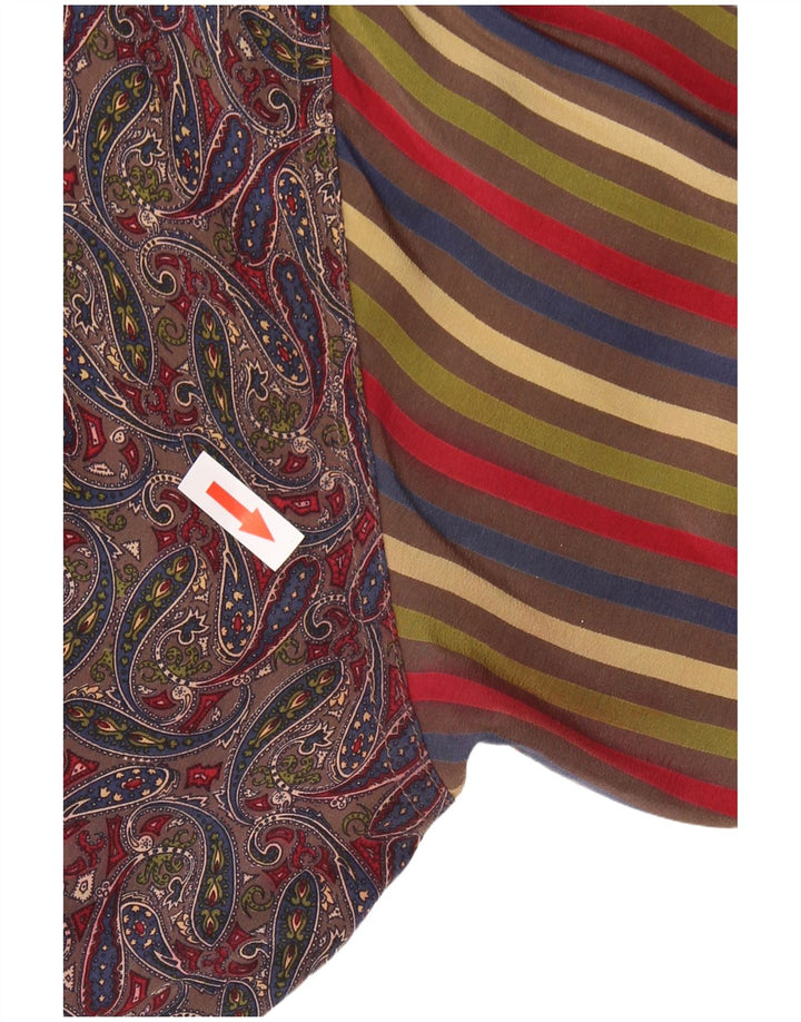 Bluză cămașă pentru femei VINTAGE UK 12 Medium Multicolor Paisley Silk