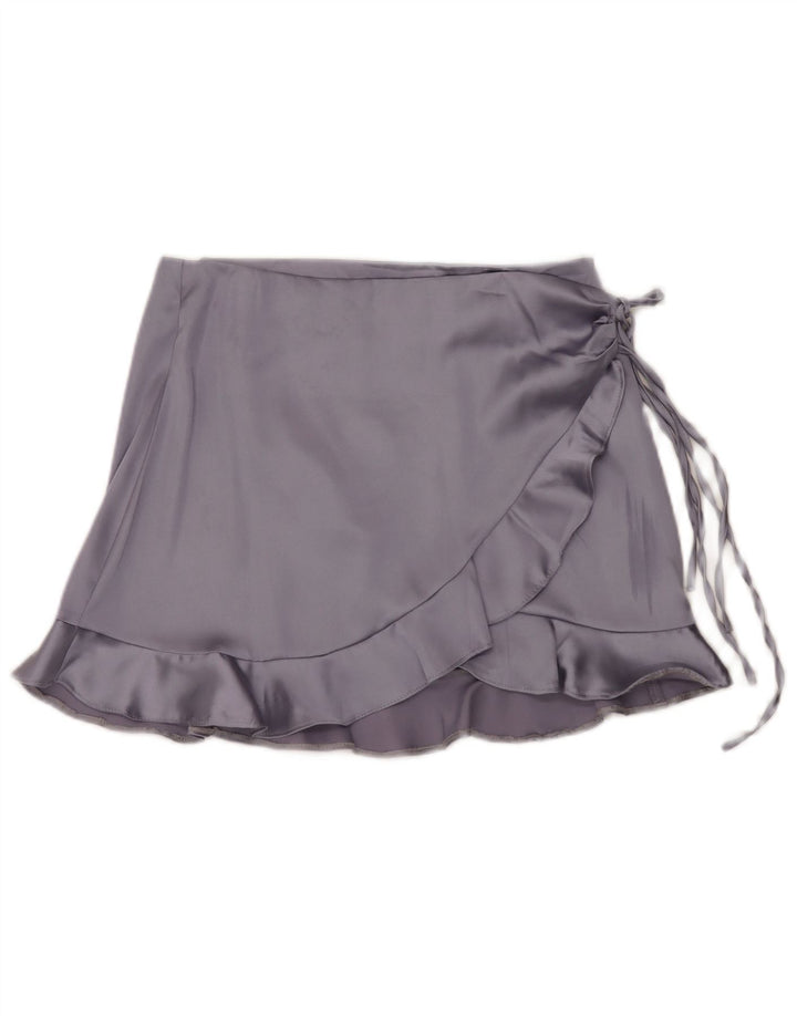 Fusta mini Wrap Topshop pentru femei UK 12 Medium W30 Poliester violet