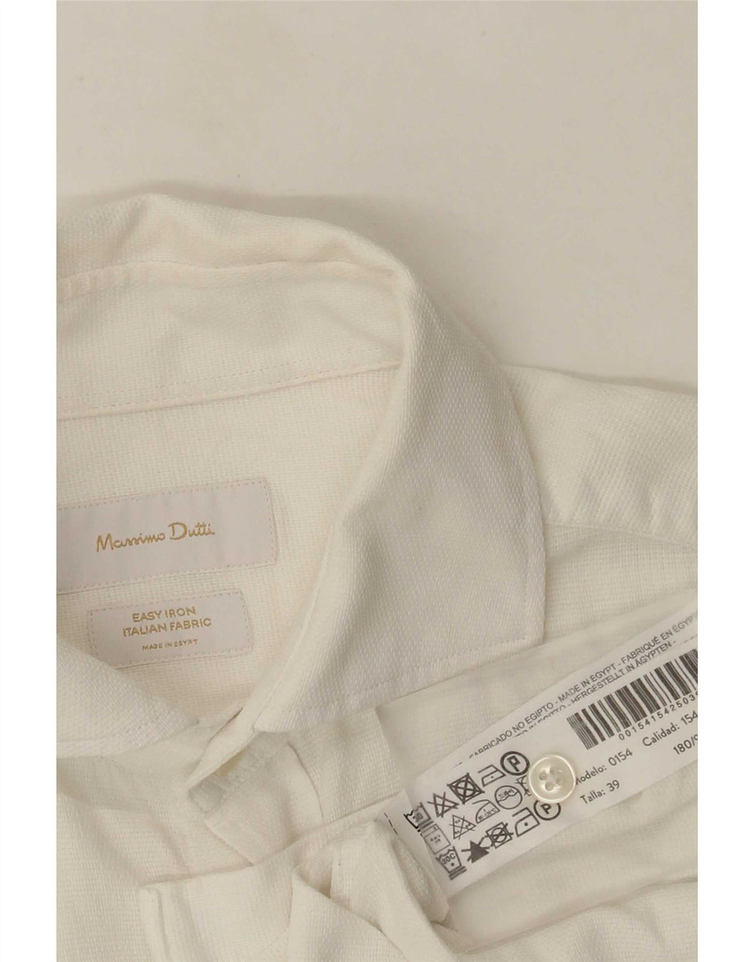Camasa Massimo Dutti barbati marimea 39 bumbac alb mediu