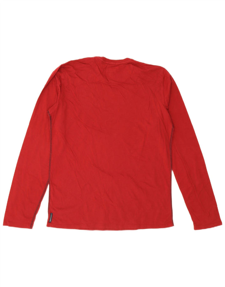 Armani Jeans pentru bărbați Slim Graphic Top cu mânecă lungă XL Red