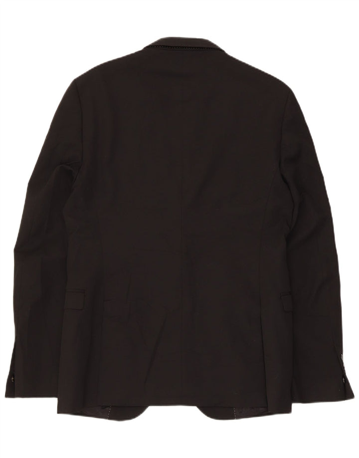 Blazer pentru bărbați Zara cu 2 nasturi EU 50 Poliester mediu negru