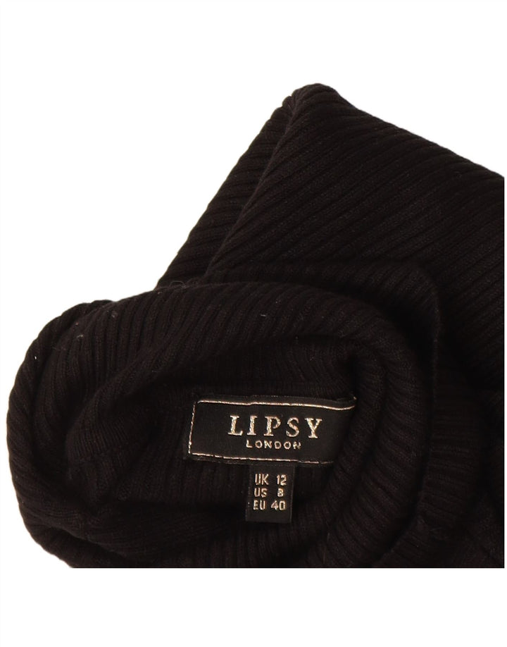 Pulover pentru femei Lipsy cu gât rulat, viscoză medie, neagră, UK 12