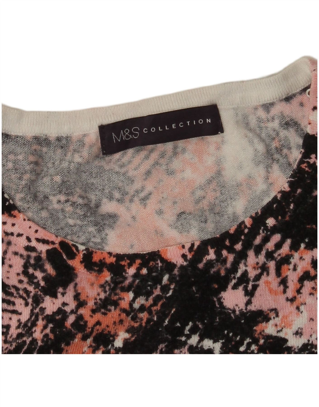 Pulover pentru femei Marks & Spencer, cu model abstract, cu decolteu rotund, UK 16 L