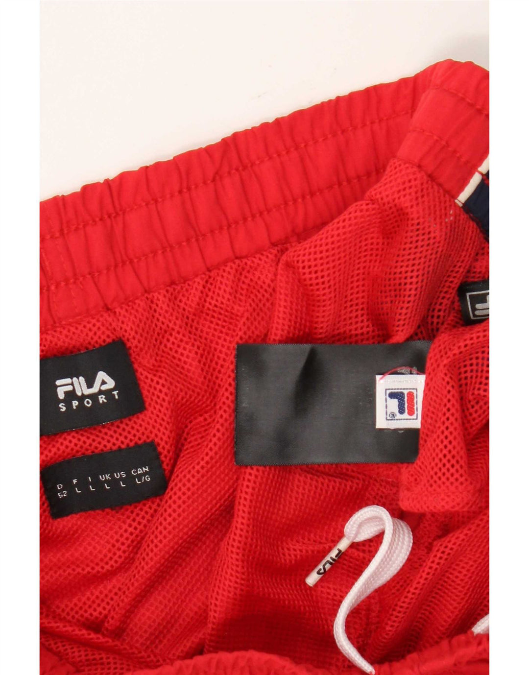 Pantaloni scurți de sport Fila pentru bărbați, roșii, mari, bloc de culoare, poliamidă