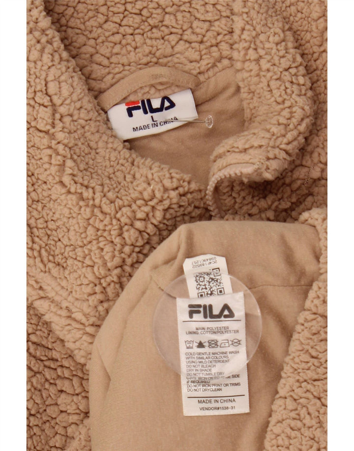 Pulover pentru femei Fila Graphic Fleece UK 16, mare, bej, poliester