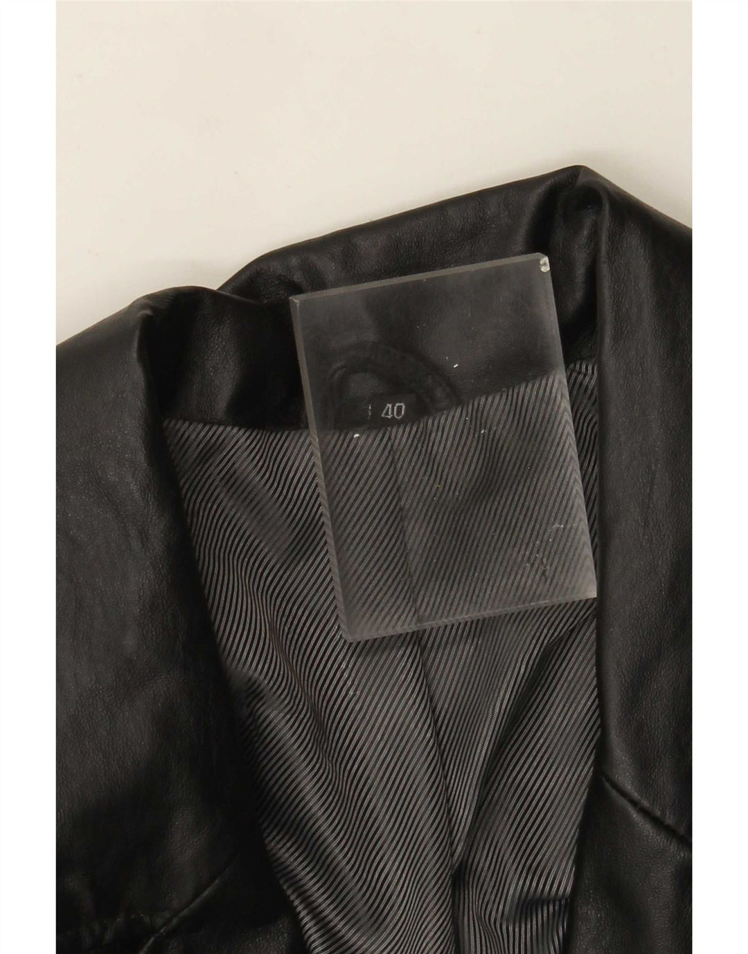 Palton din piele vintage pentru femei EU 40 Medium Negru