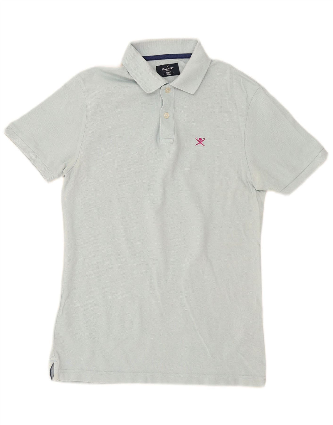 Tricou polo pentru bărbați Hackett Slim Fit Bumbac albastru mic
