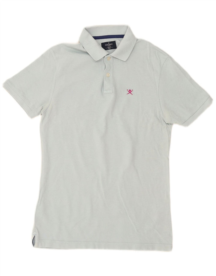Tricou polo pentru bărbați Hackett Slim Fit Bumbac albastru mic
