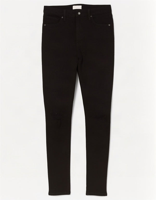 Topshop Blugi skinny distressed Jamie pentru femei W30 L28 bumbac negru