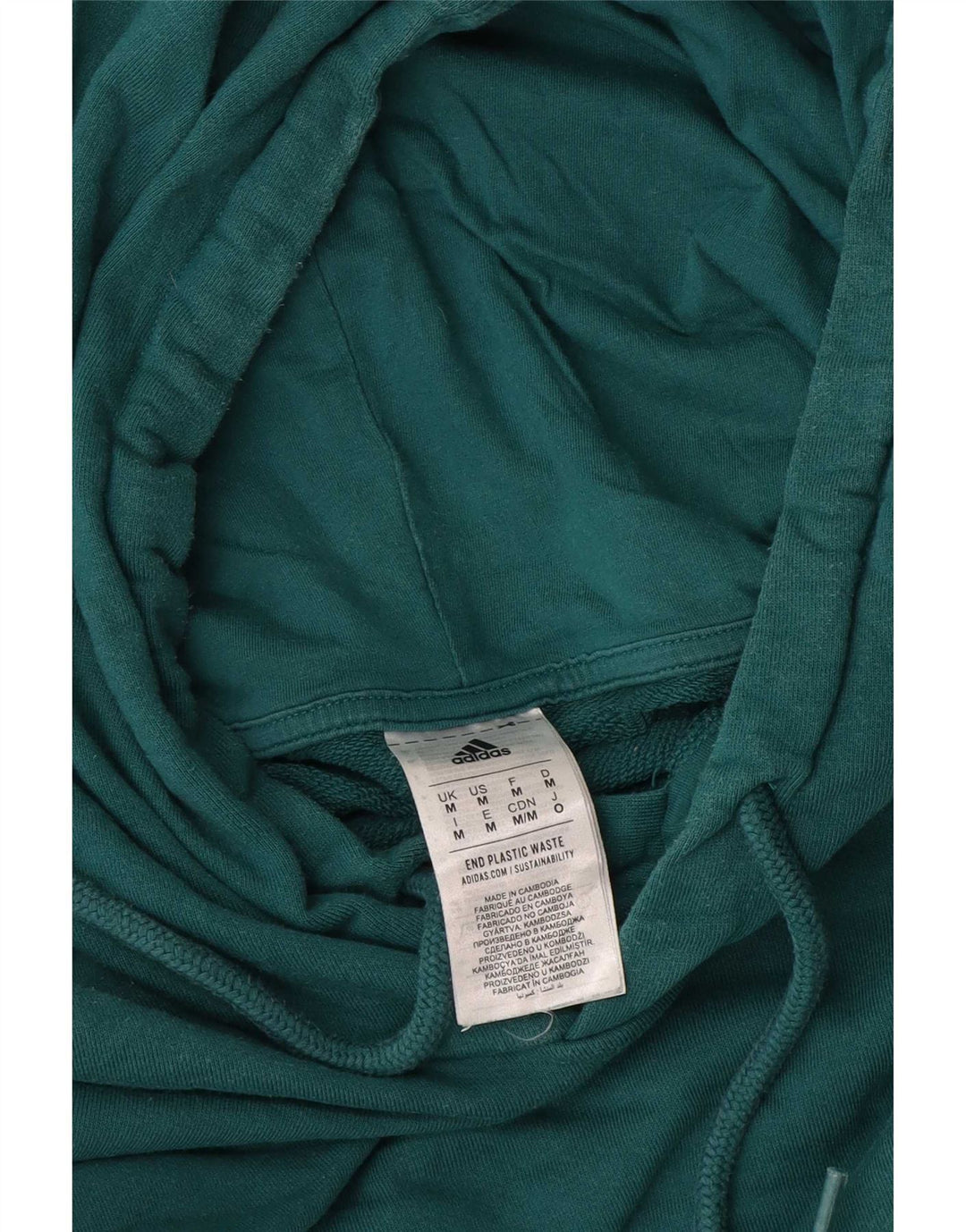 Pulover Adidas pentru bărbați, bumbac verde mediu