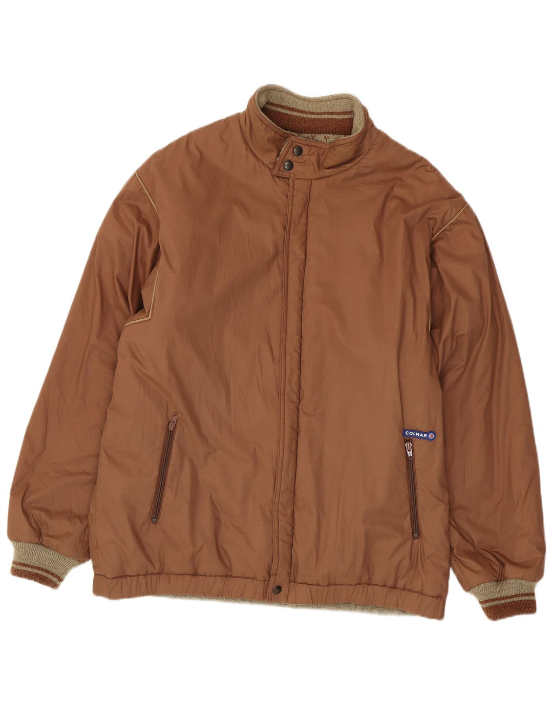 Geacă reversibilă Colmar pentru femei, cu imprimeu, IT 56 2XL, maro, poliester