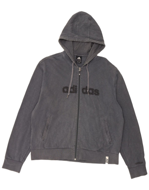 Pulover pentru bărbați Adidas Graphic Zip Hoodie 2XL, bumbac bleumarin