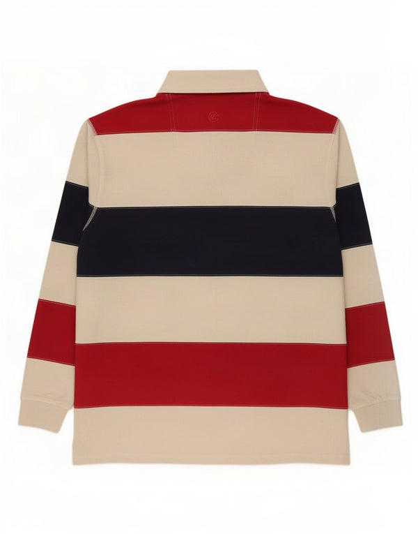Tricou polo rugby cu mânecă lungă pentru bărbați Fat Face, bumbac cu dungi multicolore 3XL