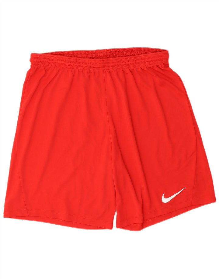 Pantaloni scurți sport subțiri Nike Dri Fit pentru bărbați, poliester roșu mare