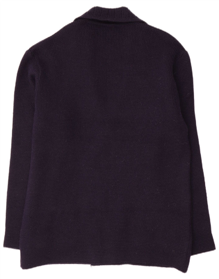 Pulover cardigan pentru bărbați Settebello, lână, albastru, mediu