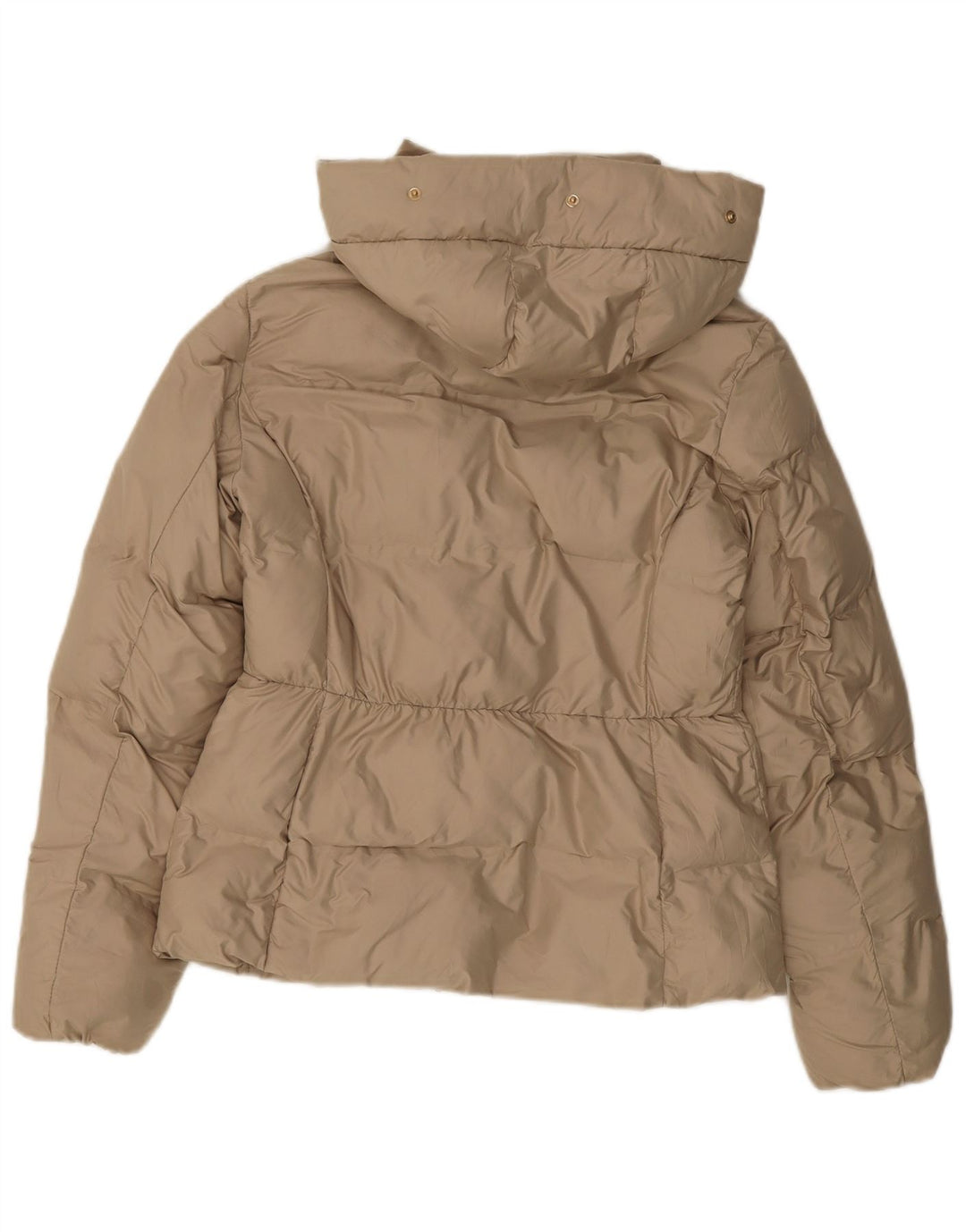 Jachetă căptușită cu glugă pentru femei ZARA UK 14 Medium Bej Poliester