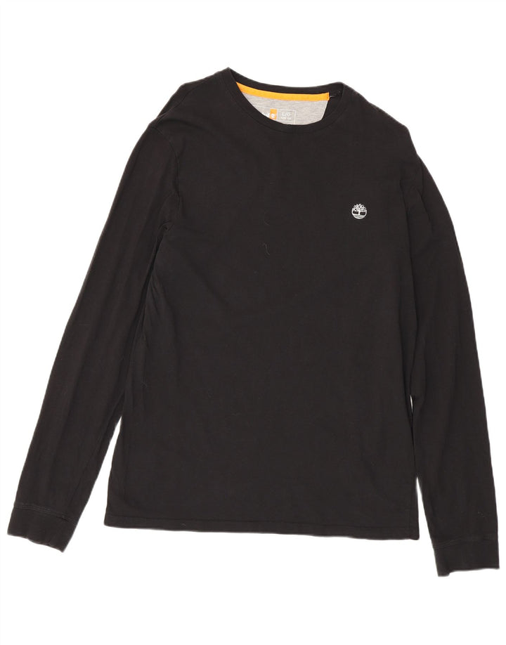 Timberland Slim Fit Top cu mânecă lungă, mare, negru, bumbac