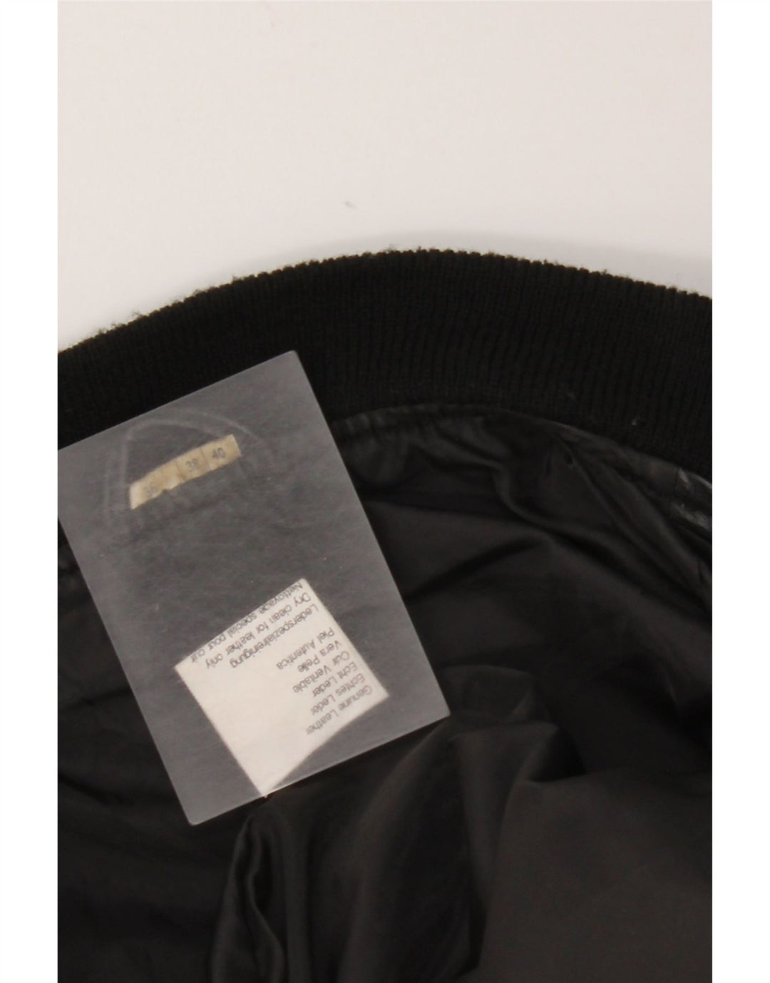 Jachetă de piele vintage pentru femei, cu tăiere largi, EU 38, piele medie neagră