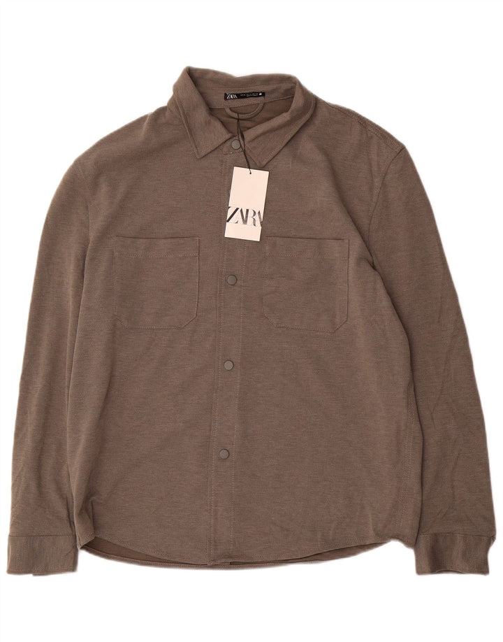 Cămașă de flanel pentru bărbați Zara XL Maro Poliester