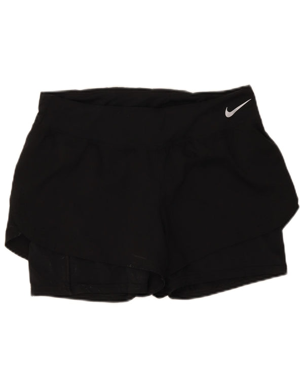 Pantaloni scurți sport Nike Dri Fit pentru femei UK 14 Large Black
