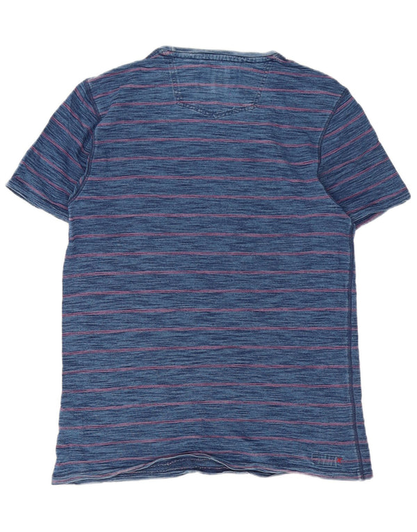 Tricou pentru bărbați Fat Face Top Mediu bleumarin cu dungi din bumbac
