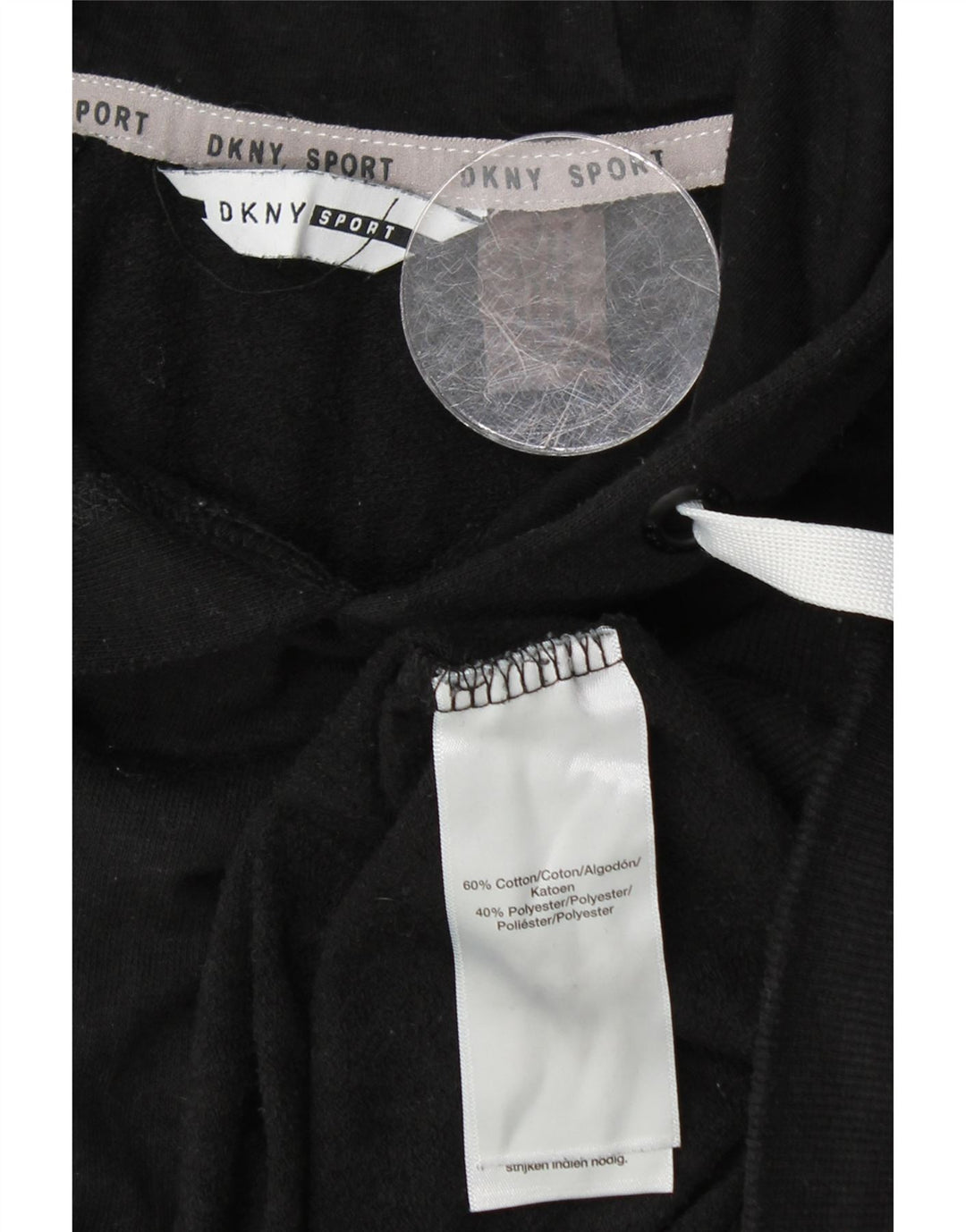 Pulover DKNY pentru femei, UK 14, bumbac mediu negru