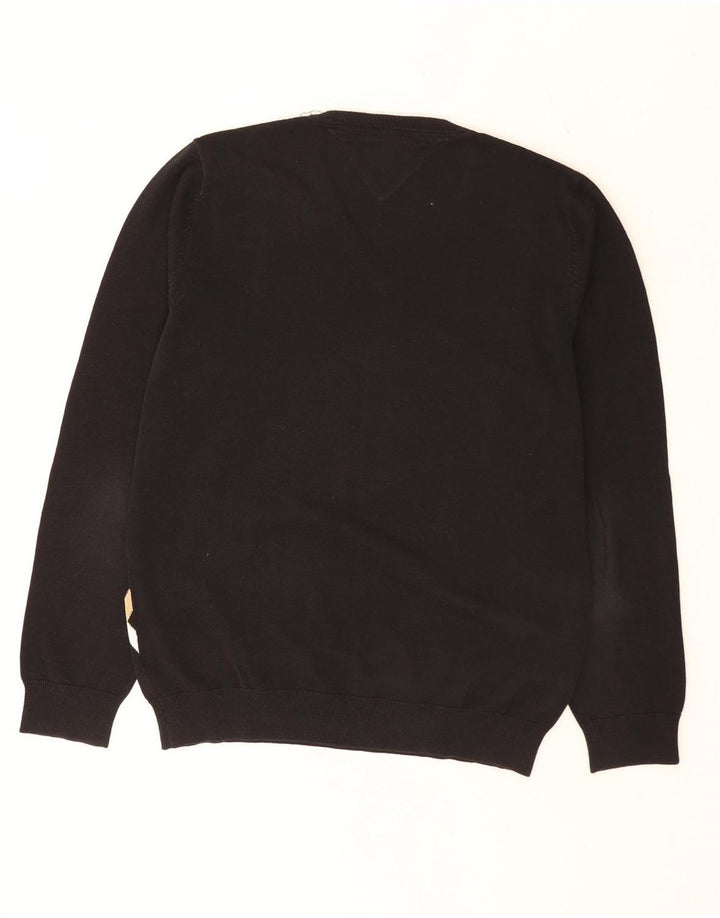 Pulover pentru bărbați Tommy Hilfiger cu decolteu în V, mediu negru, Argyle/Diamond