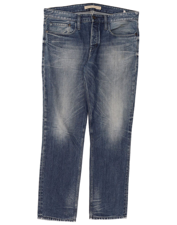 Blugi drepti pentru bărbați Calvin Klein W38 L32 Bumbac albastru