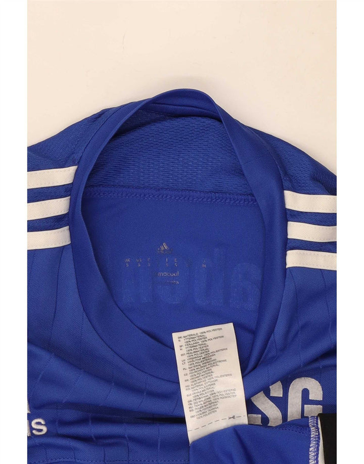 Tricou cu grafic Climacool Adidas pentru bărbați Top mic, albastru, poliester color bloc