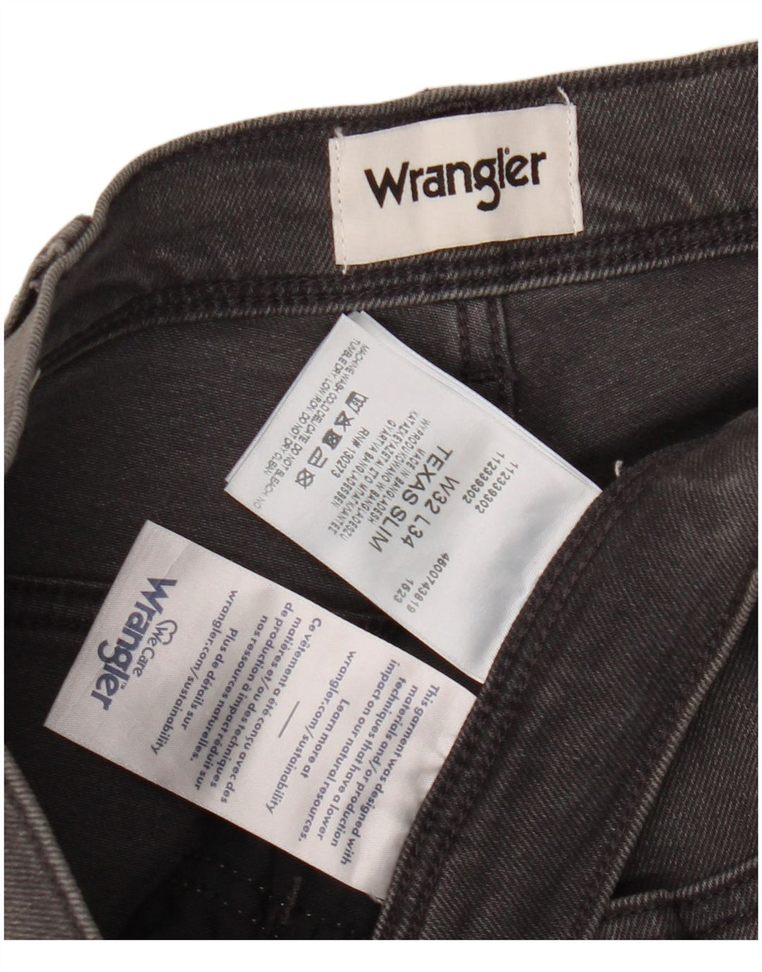Blugi slim Texas Wrangler pentru bărbați W32 L34 bumbac gri