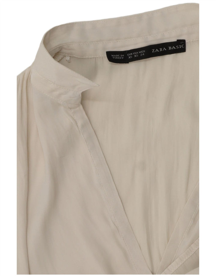 Tricou polo ZARA pentru femei UK 6 XS Alb