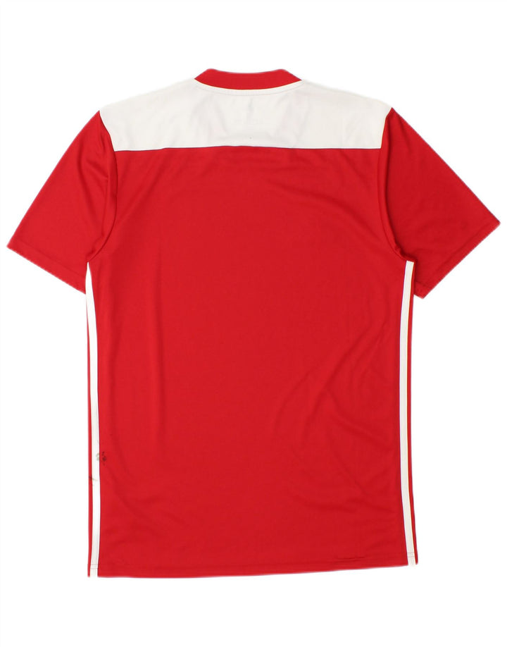 Tricou Adidas Climalite pentru bărbați Top mic, roșu, poliester color bloc