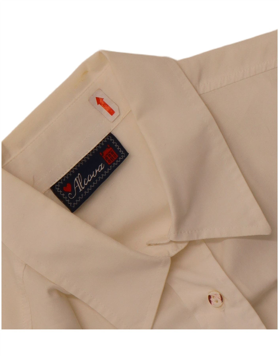 Cămașă cu grafică vintage pentru femei UK 14, mare, alb, bumbac