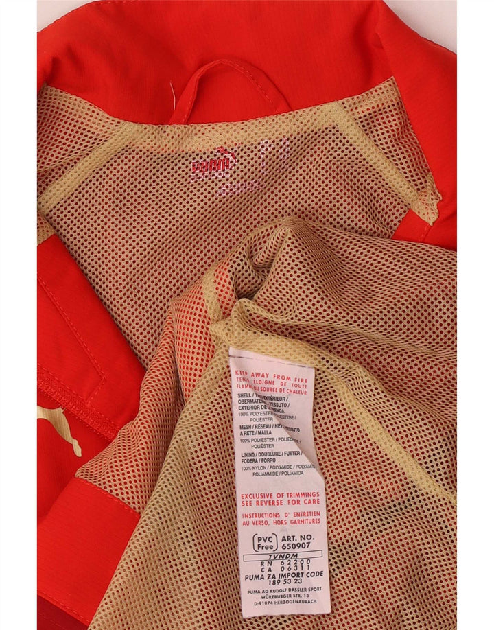 Jachetă Puma pentru fete, 11-12 ani, poliester color bloc roșu